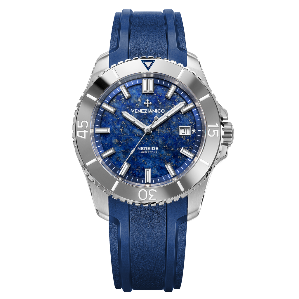 Venezianico Nereide Lapislazzuli Men’s Automatic Blue Stone Diver Watch