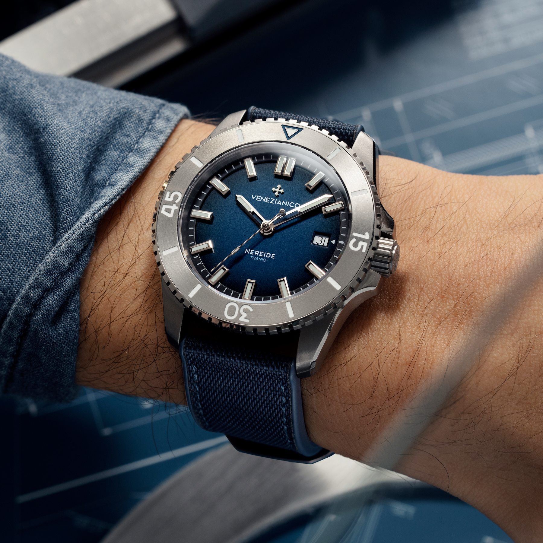 Venezianico Nereide Titanio Men’s Automatic Titanium Diver Watch