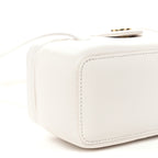 Shiny Caviar Preppy Coco Long Vanity With Strap White