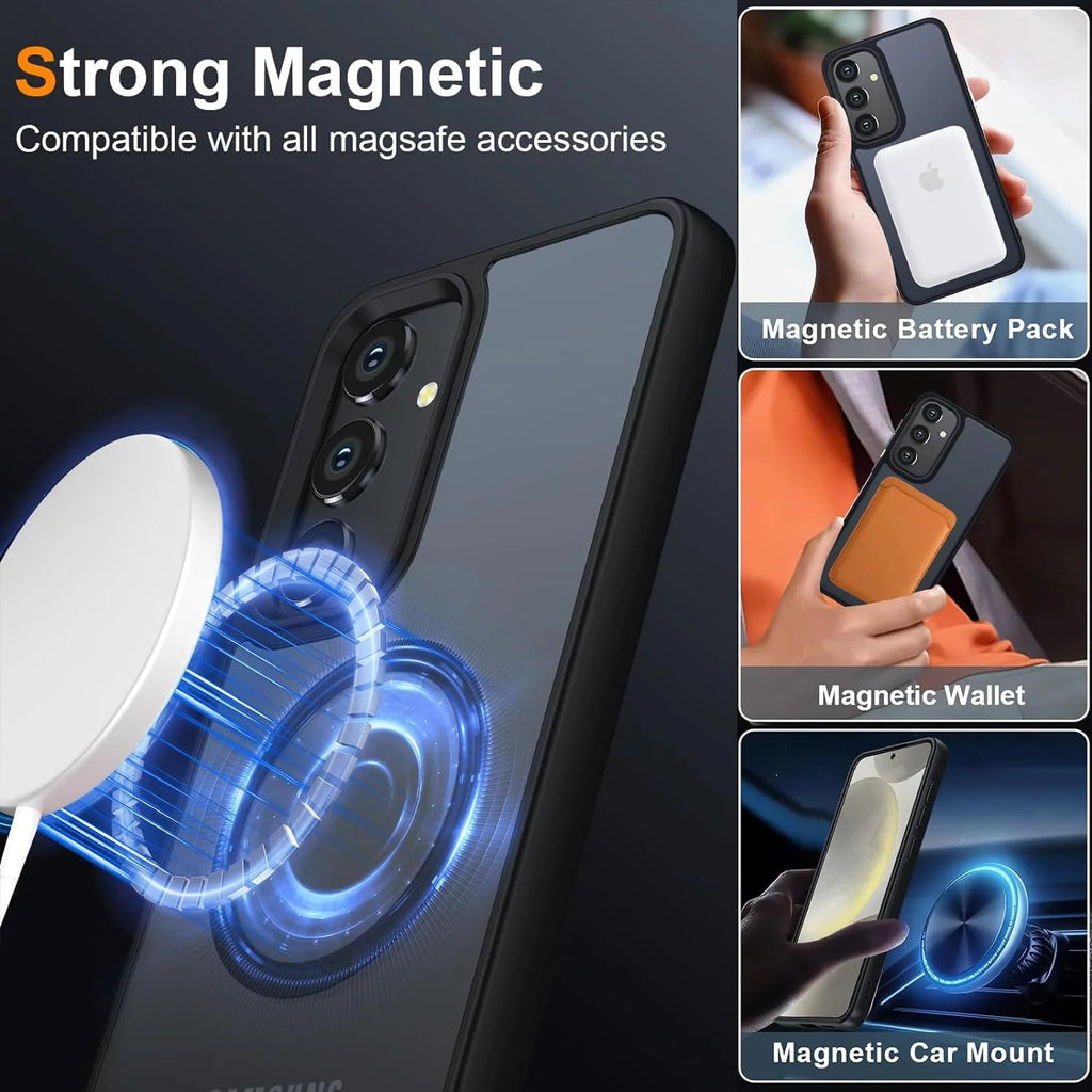 Entronix [Magnetic] Case Compatible with Galaxy S24 Plus - Translucent Frosted Matte