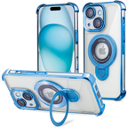 Entronix [Magnetic] Case Compatible with iPhone 15 Plus - [Clear Back] Glossy Gripstand