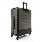 GG Supreme Monogram Four Wheel Suitcase Black