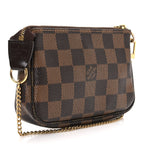 Damier Ebene Complice Trunks and Bags Mini Pochette Accessories Red