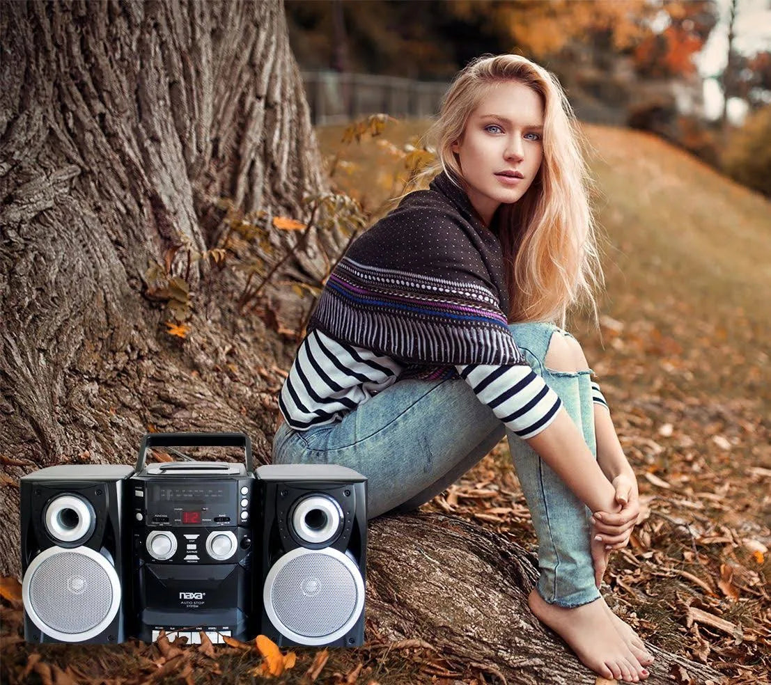 Portable CD Player with AM FM Stereo Radio Cassette Player and Recorder