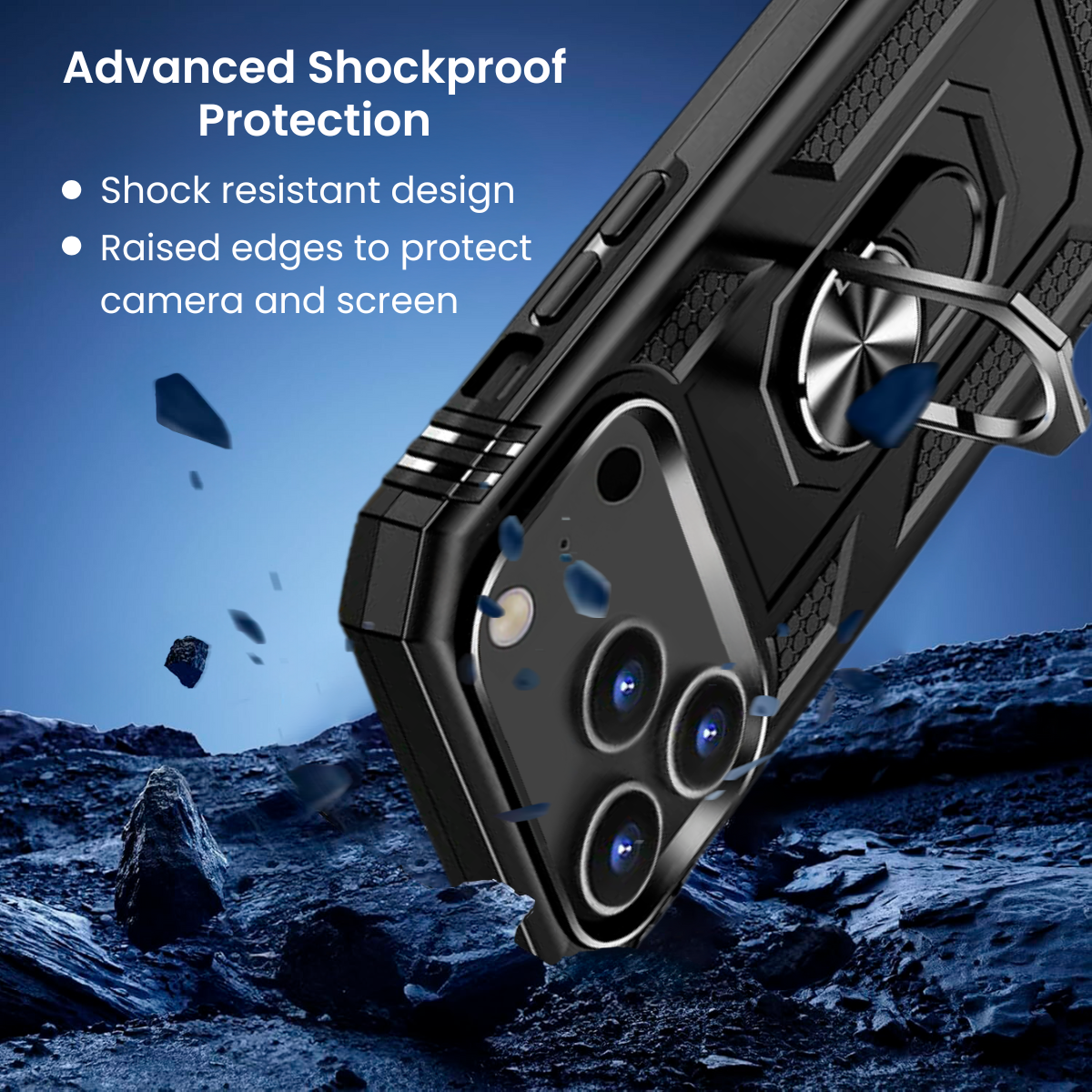 Entronix Case Compatible with iPhone 17 Pro - Dual-Layer Guard Gripstand