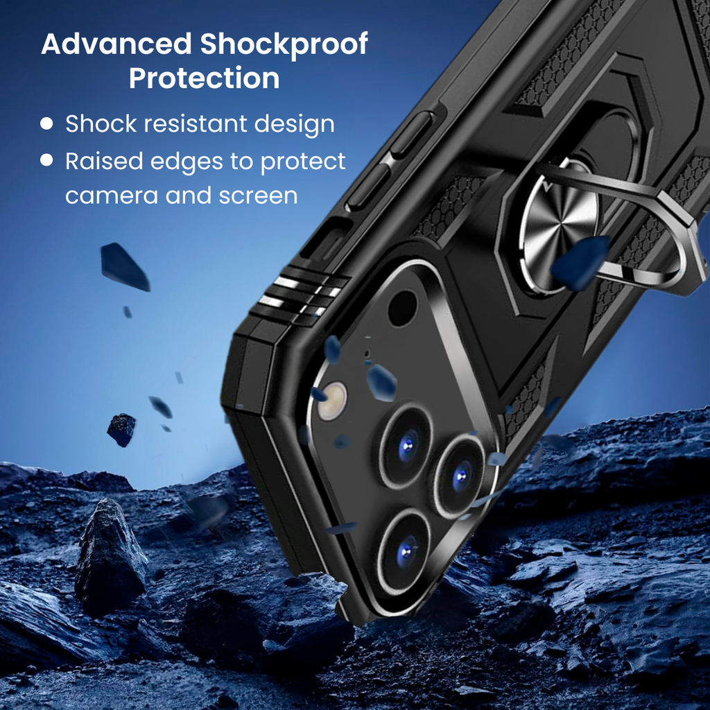 Entronix Case Compatible with iPhone 17 Pro Max - Dual-Layer Guard Gripstand