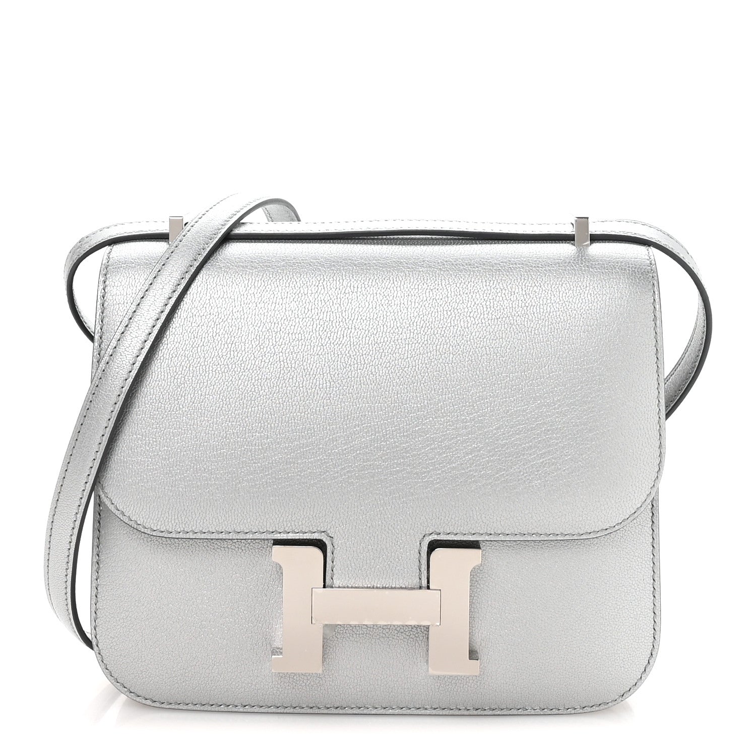 Metallic Chevre Chamkilight Constance 18 Argent