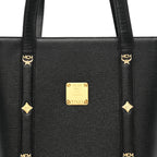 Saffiano Studded Mini Tote Bag Black