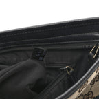 GG Monogram Web Flat Messenger Bag Black