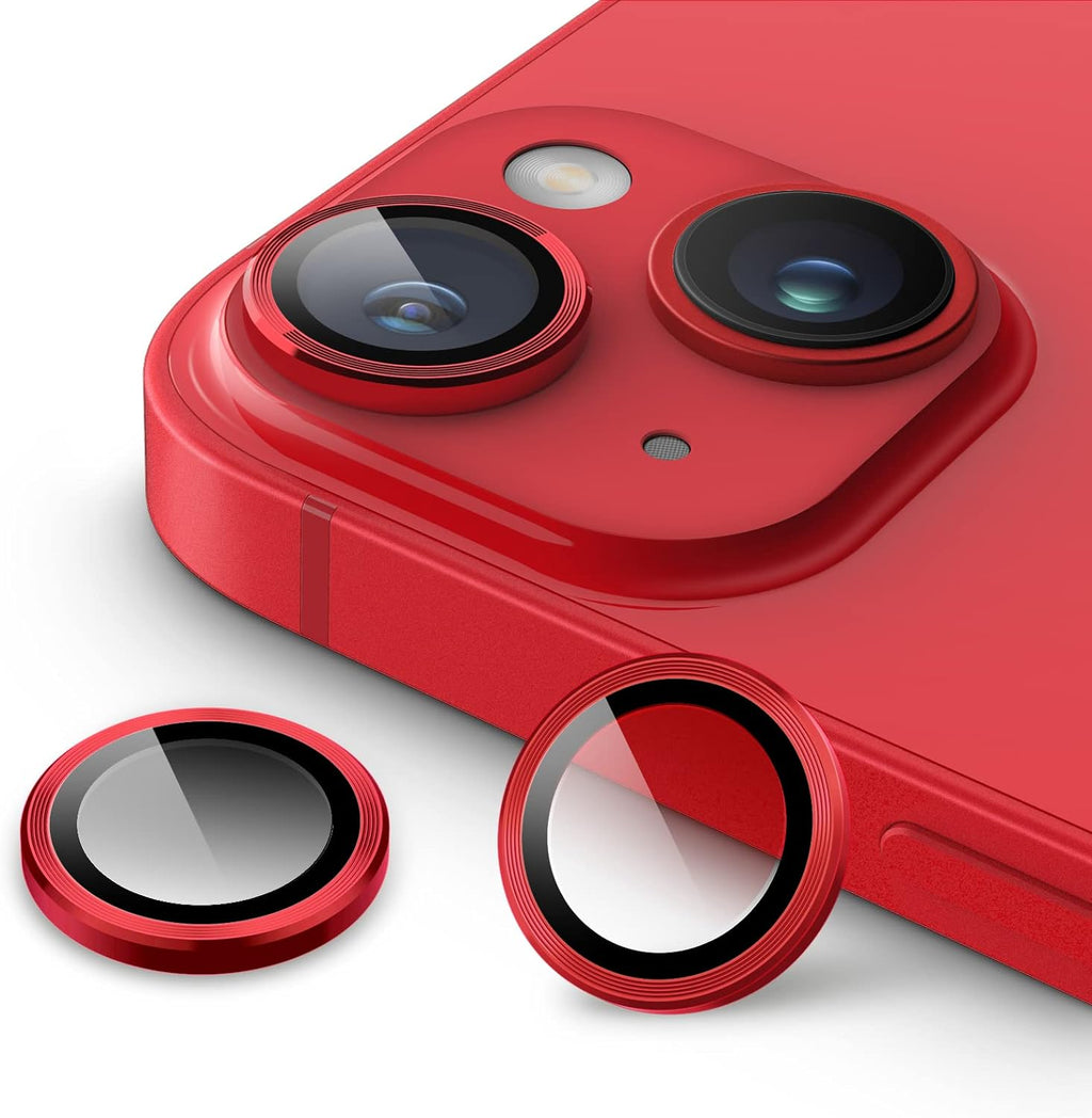 Entronix Camera Lens Protector Compatible with iPhone 15/15 Plus - Luxury Metal