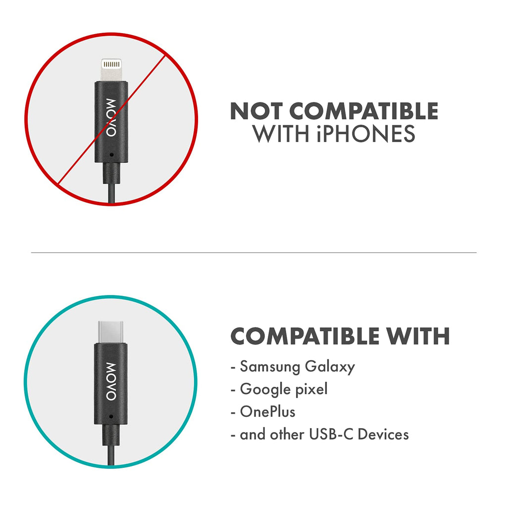 Movo EDGE-UC-DUO Dual Wireless Lavalier for USB-C