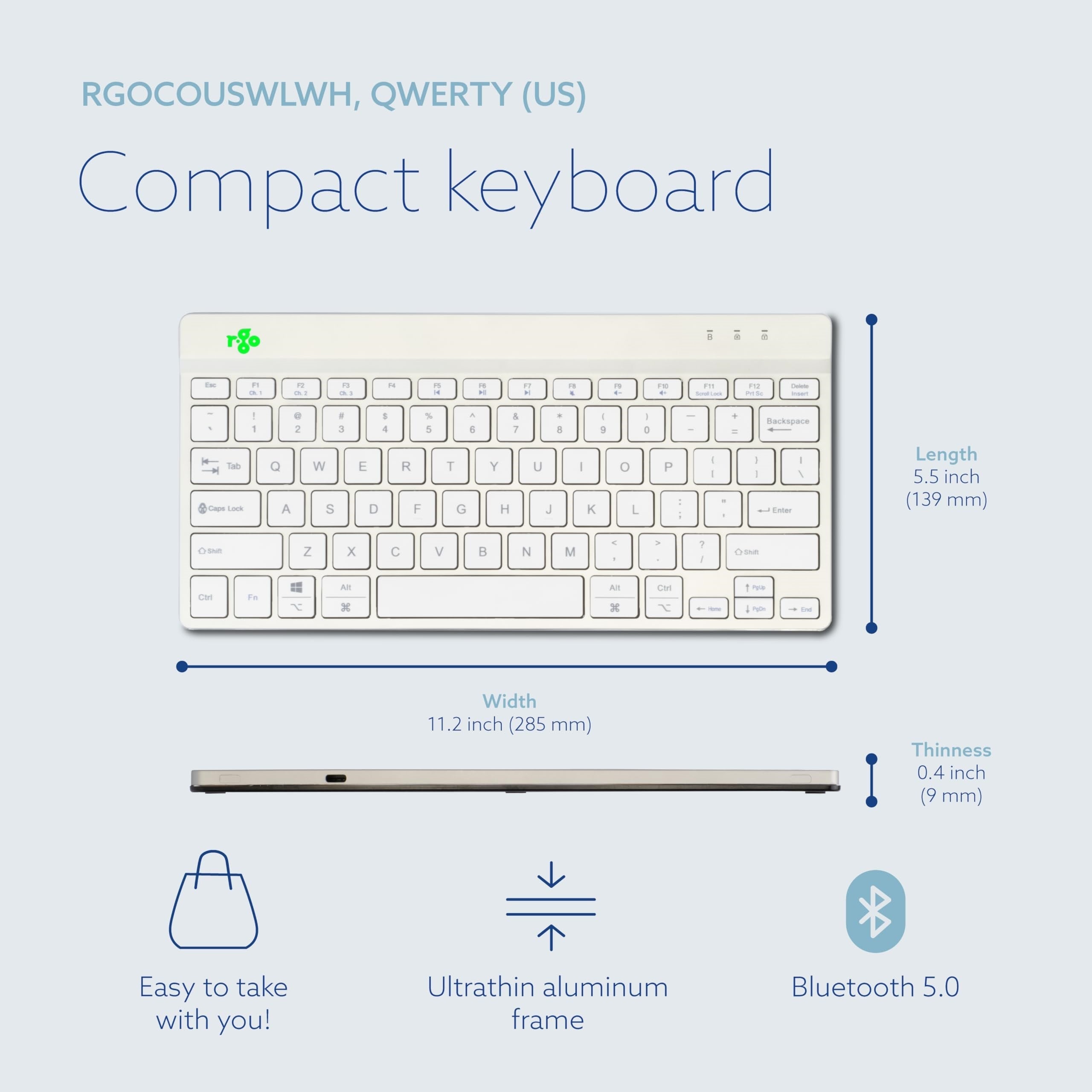 COMPACT BREAK KEYBOARD, QWERTY