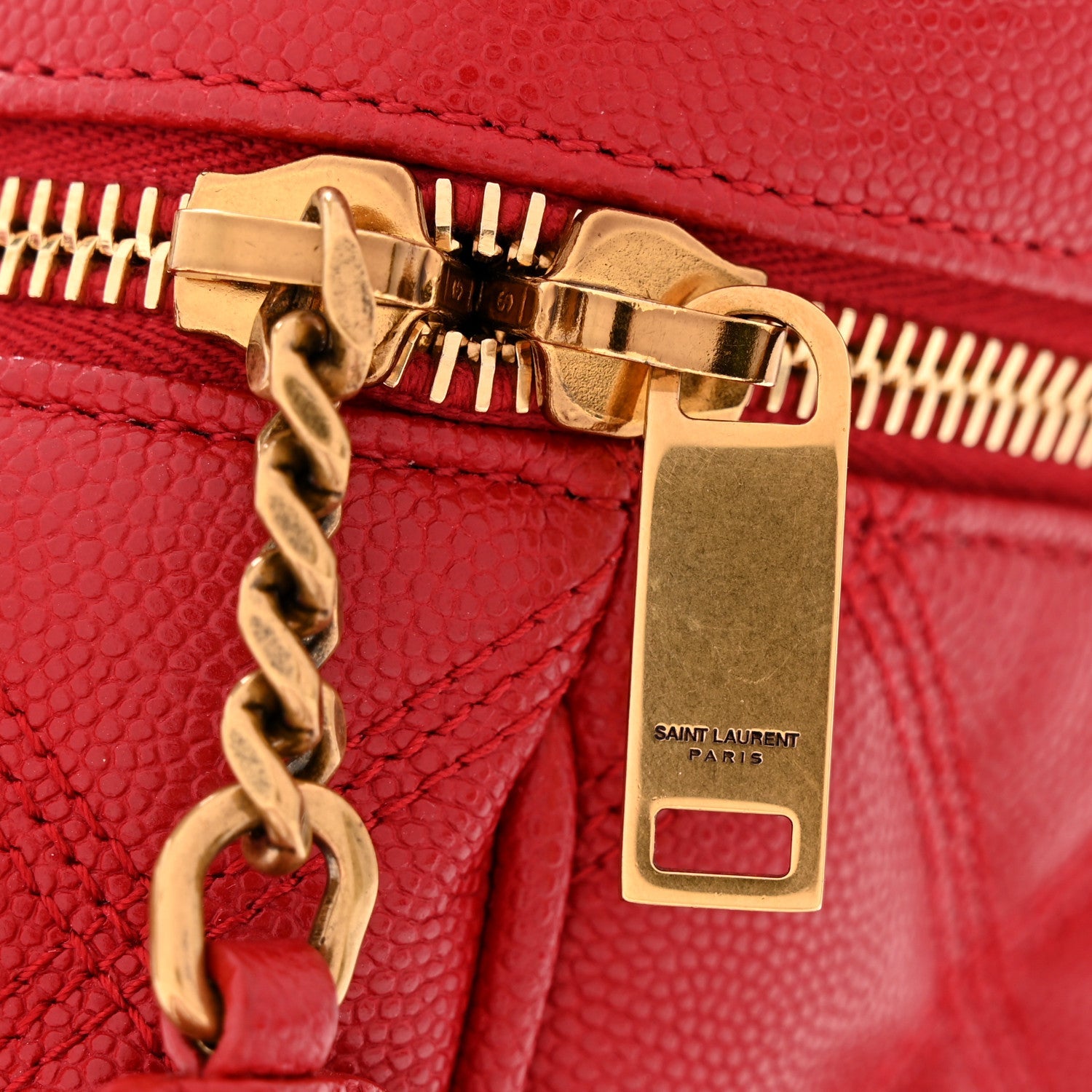 Grain de Poudre Quilted 80's Vanity Bag Rouge Eros