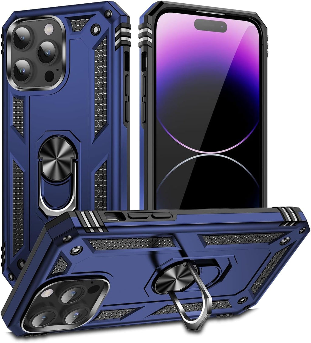 Entronix Case Compatible with iPhone 14 Pro Max - Dual-Layer Guard Gripstand
