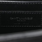 Lambskin Quilted Monogram June Box Bag  Black