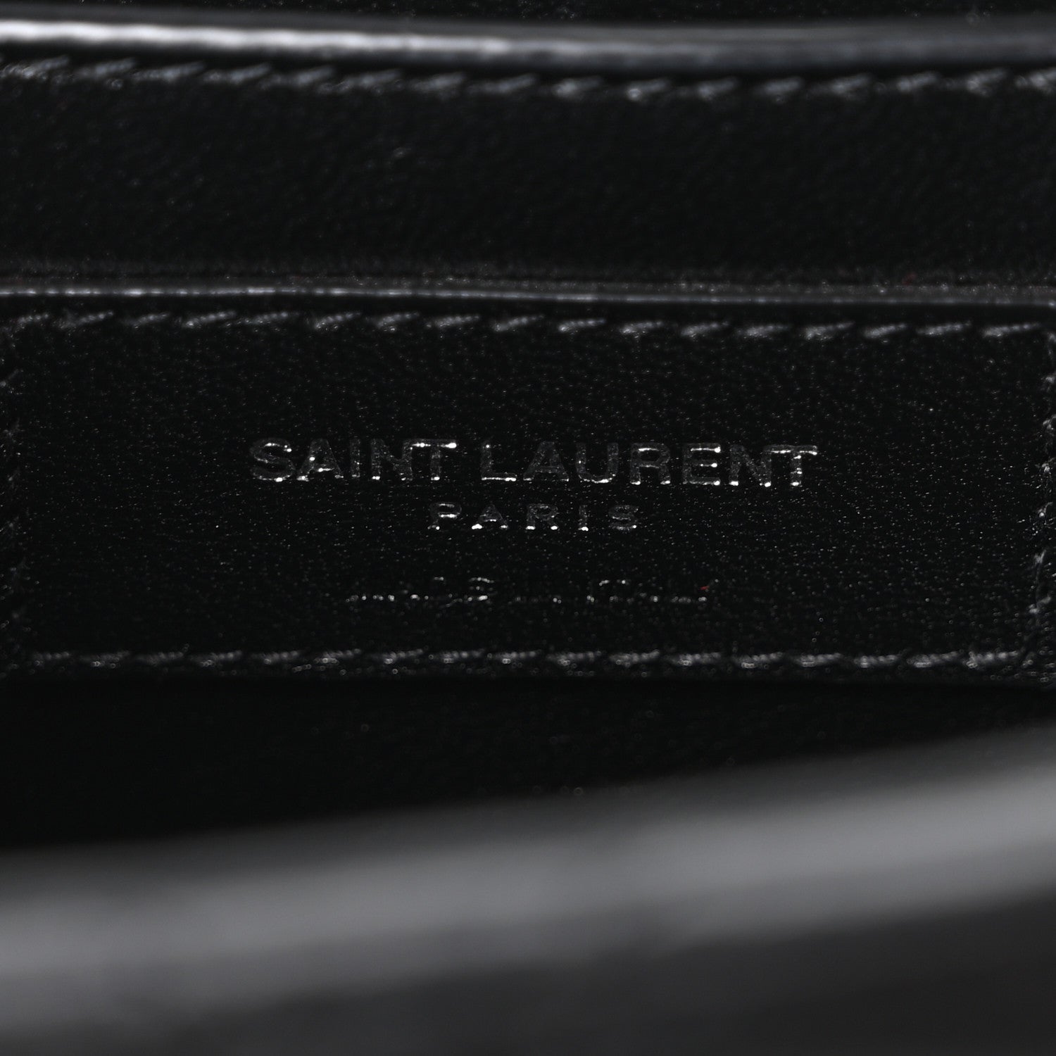 Lambskin Quilted Monogram June Box Bag  Black
