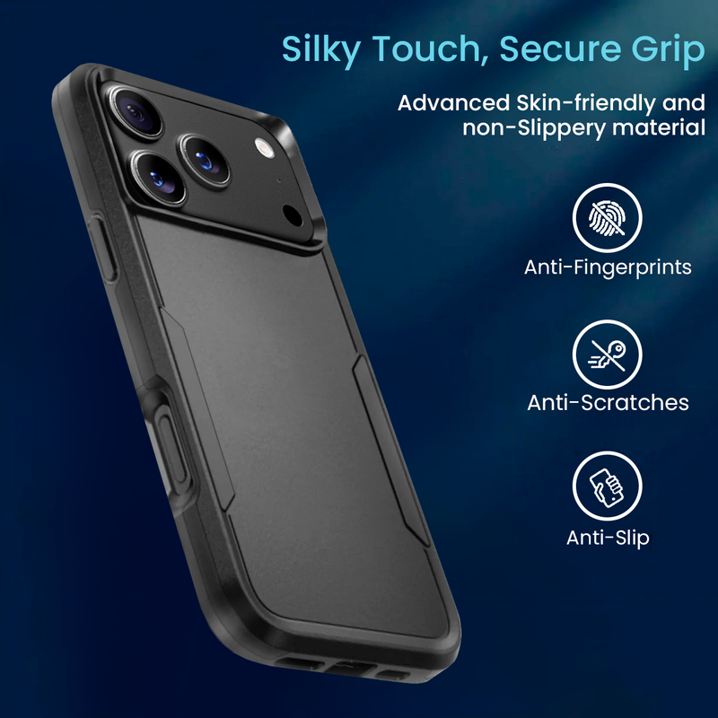 Entronix Case Compatible with iPhone 17 Pro - Soft-Touch Dual-Layer Sleek Cover
