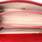 Iridescent Calfskin Quilted Small Straight Lined Flap Red