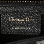 Grained Calfskin Saddle Bag With Strap Black