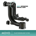 Movo GH800 MKII Carbon Fiber Gimbal Tripod Head