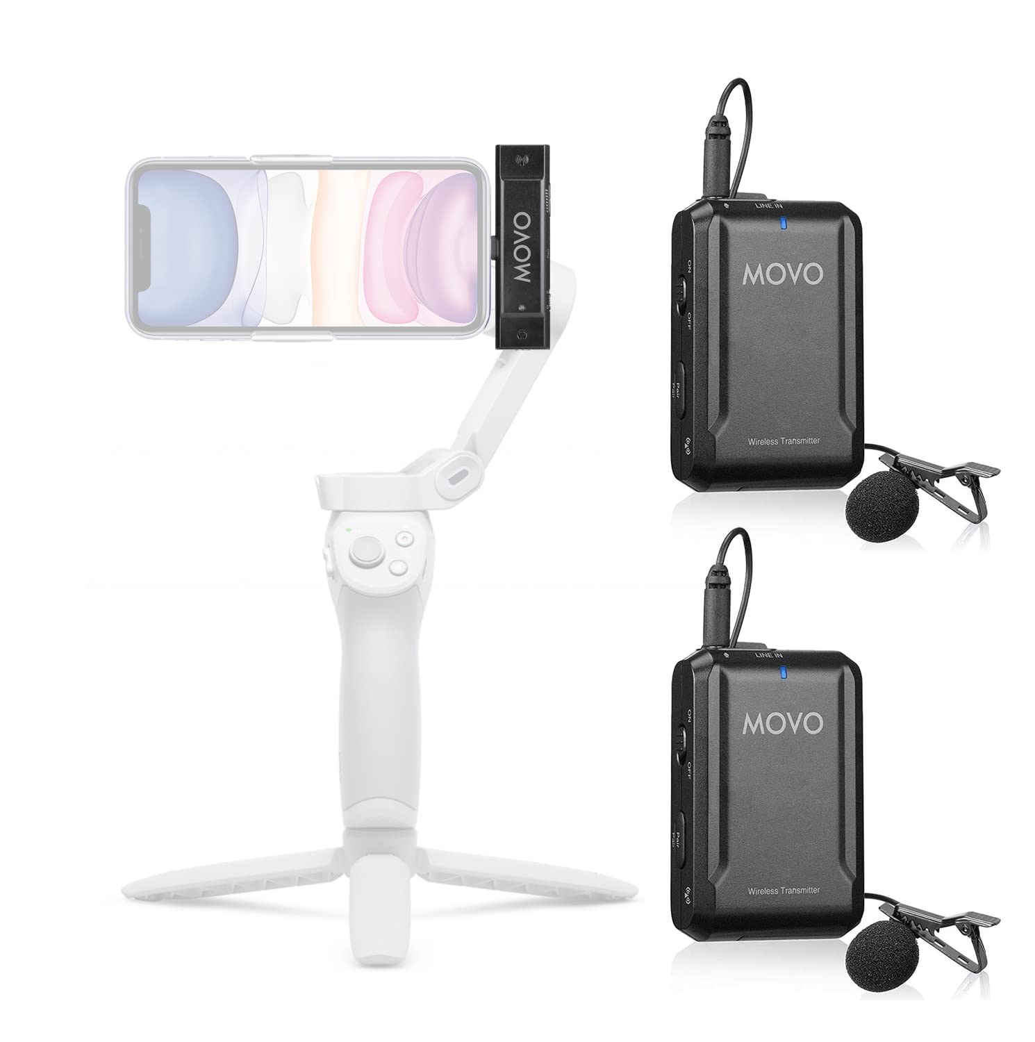 Movo EDGE-DI-DYO Dual Wireless Lapel for Lightning
