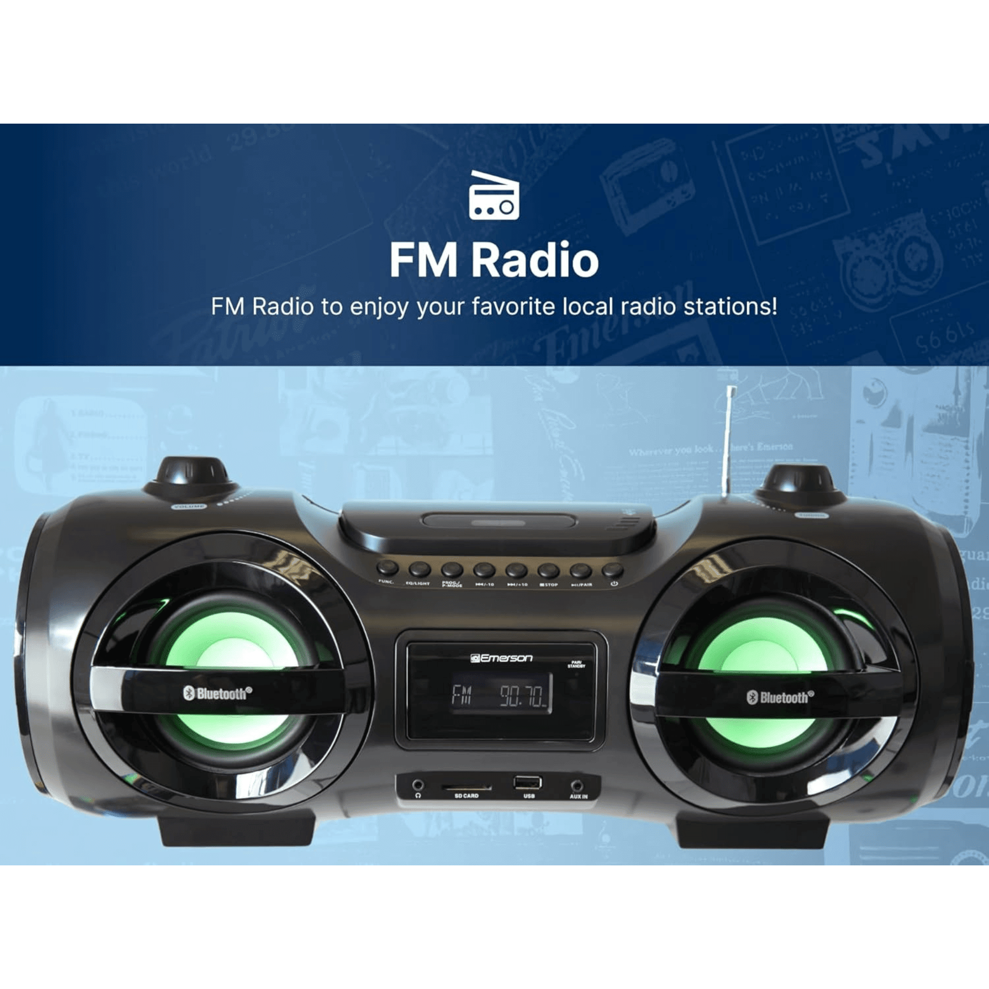 Retro Portable CD Boombox
