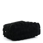 Shearling Y Quilted Monogram Medium Loulou Chain Satchel Black