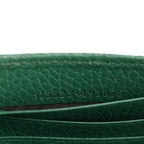 Dollar Calfskin Interlocking G Chain Wallet Emerald