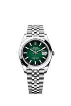 Rolex Steel Datejust 41  - Smooth Bezel - Green Ombré Dial - Jubilee Bracelet - 126300
