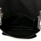 Grained Lambskin Monogram Large Niki Chain Satchel Black