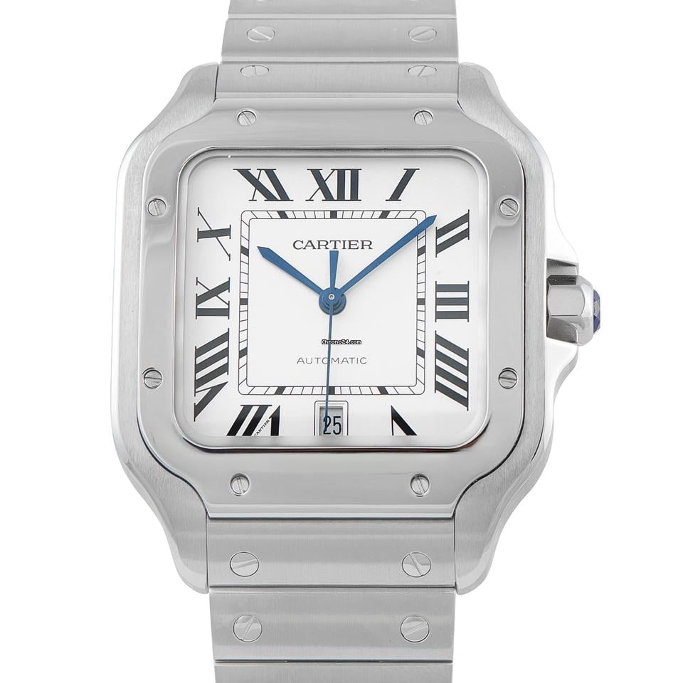 Cartier Santos De Cartier WSSA0018 White Dial Large
