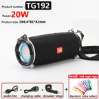 20W High Power TG187 Bluetooth Speaker Waterproof Portable Column For PC Computer Speakers Subwoofer Boom Box Music Center FM TF