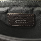 Stamped Calfskin Crossbody Bag Brown