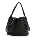 Grainy Calfskin House Check Medium Maidstone Black