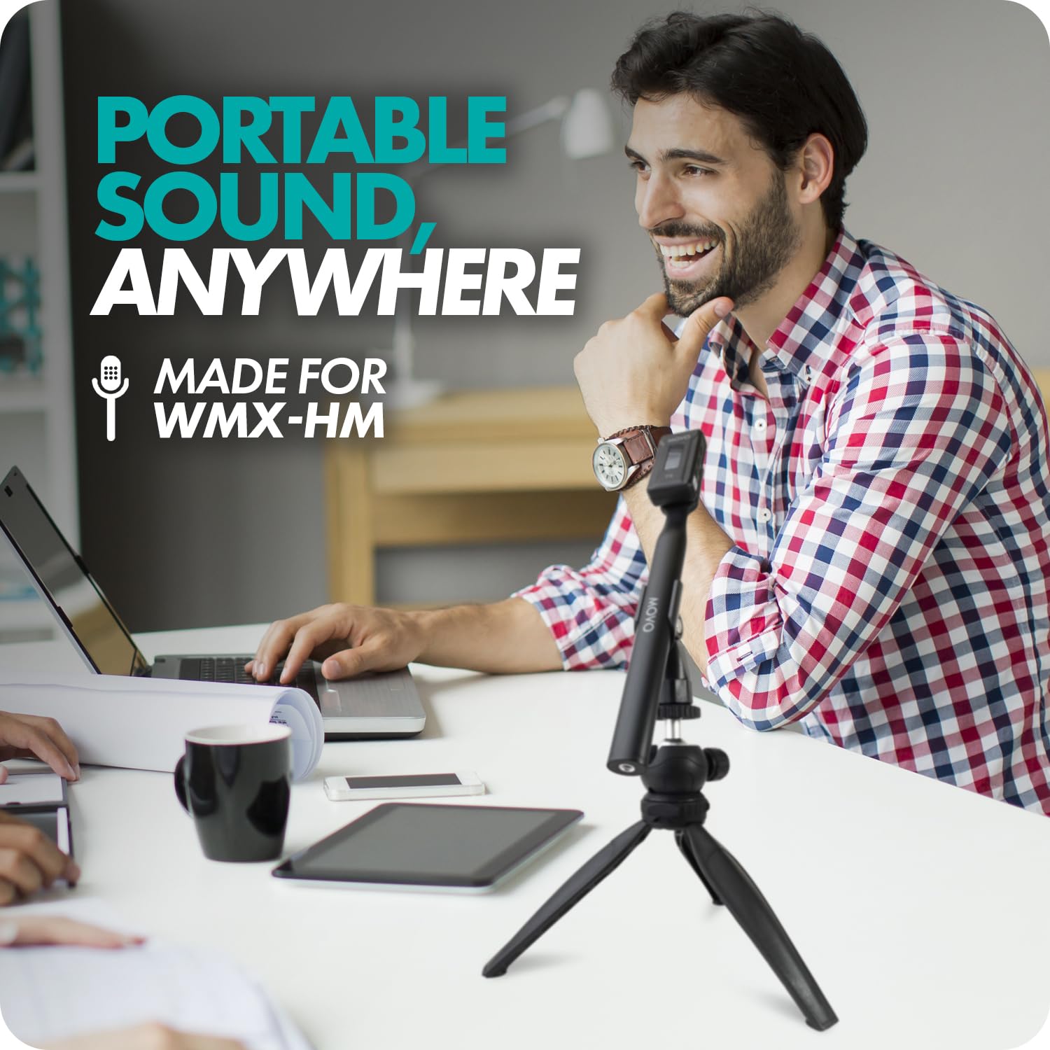 Movo HMT-2 Tabletop Tripod Microphone Stand