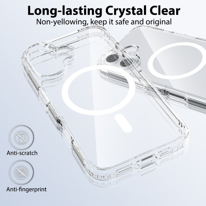 Entronix Bundle Compatible with iPhone 17 - [Magnetic] Clear Case & 1 Clear Screen Protector