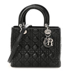 Lambskin Cannage Medium Lady Dior Black