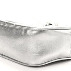 Metallic Sakai Be Green Calfskin Diagonal Stitched Small Blondie Shoulder Bag Silver