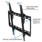 TV Wall Mount Tilt Dual Arm TV Mount Brackets Maximum VESA 400x400mm For 26-55in TVs