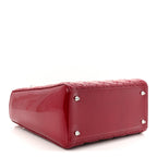 Patent Cannage Medium Lady Dior Red