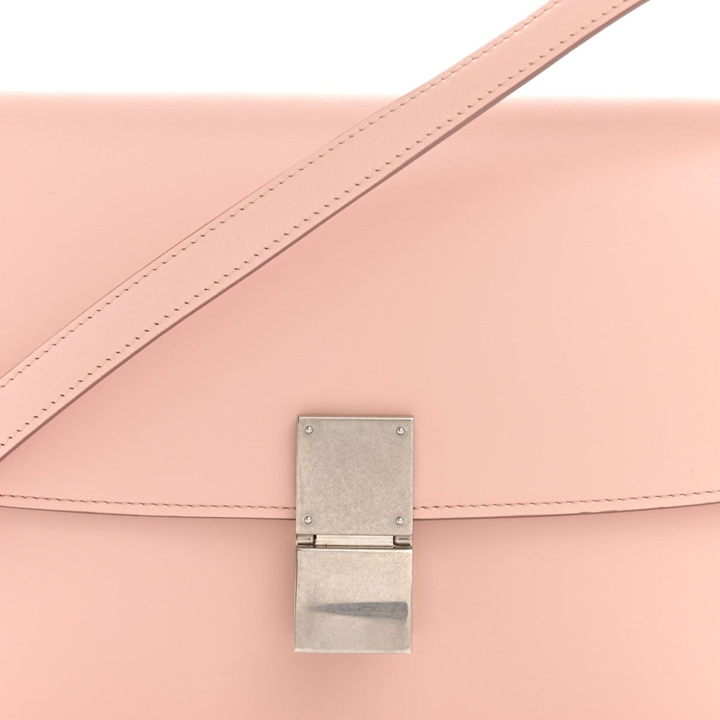 Smooth Calfskin Medium Classic Box Flap Bag Pink