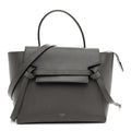 Grained Calfskin Micro Belt Bag Grey
