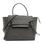 Grained Calfskin Micro Belt Bag Grey