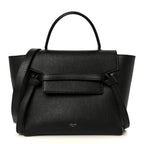 Grained Calfskin Micro Belt Bag Black