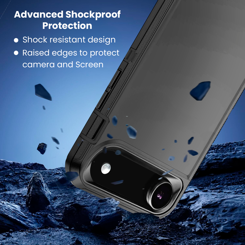 Entronix Bundle Compatible with iPhone 17 Air - Heavy Duty Case & 2 Clear Screen Protectors