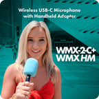 Movo WMX-2-C USB-C Wireless Mic for USB-C w Handle