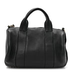 Pebbled Lambskin Rocco Black Pale Gold Hardware