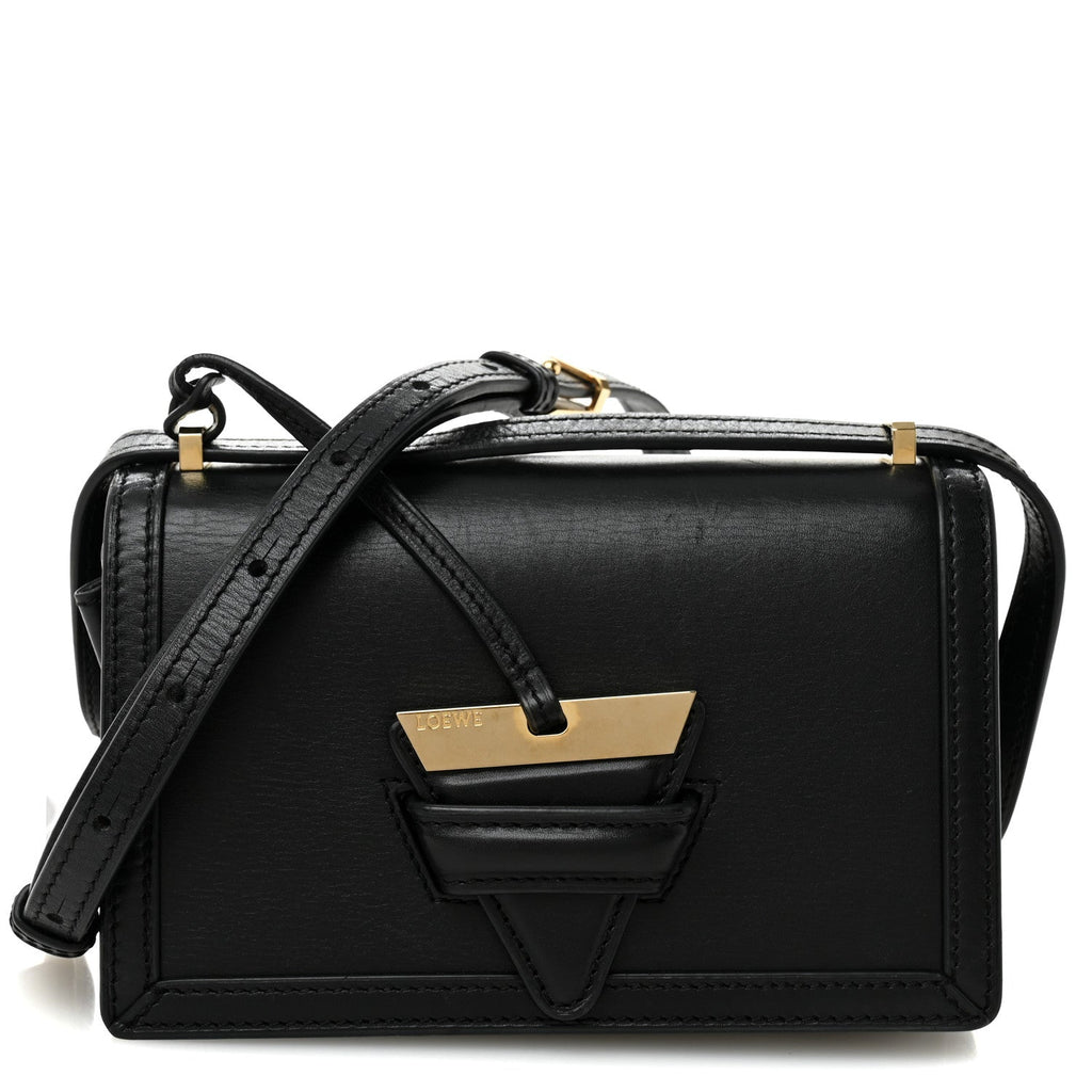 Calfskin Small Barcelona Shoulder Bag Black