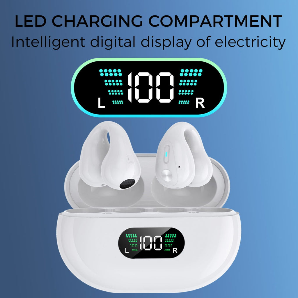 Clip-On/Open Ear-Buds-Comfortable, Bluetooth 5.3, 350mAh/18Hr Playtime