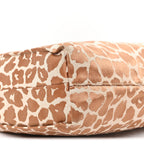 Jacquard Leopard Print Shopping Tote Brown